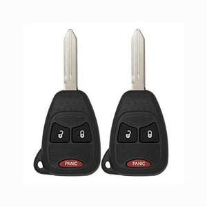 2 x Packs 2008 Jeep Wrangler- FCC OHT692713AA, OHT692427AA 3 Button Remote Head Key Compatible Replacement